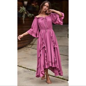 Free People Beach Bliss Maxi Dress Color Plum Lily